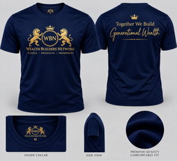 WBN Navy Blue Cotton T.Shirt