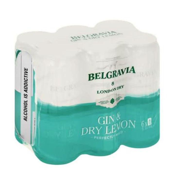 Belgravia London dry gin (6 x 440ml)