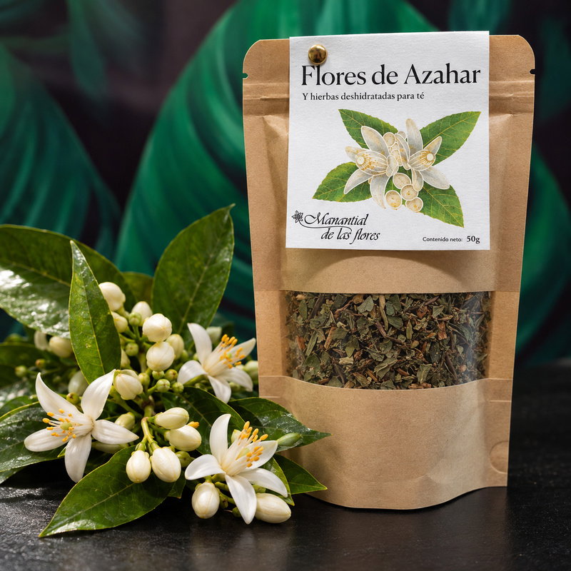 Flores de Azahar y hierbas deshidratadas para infusión