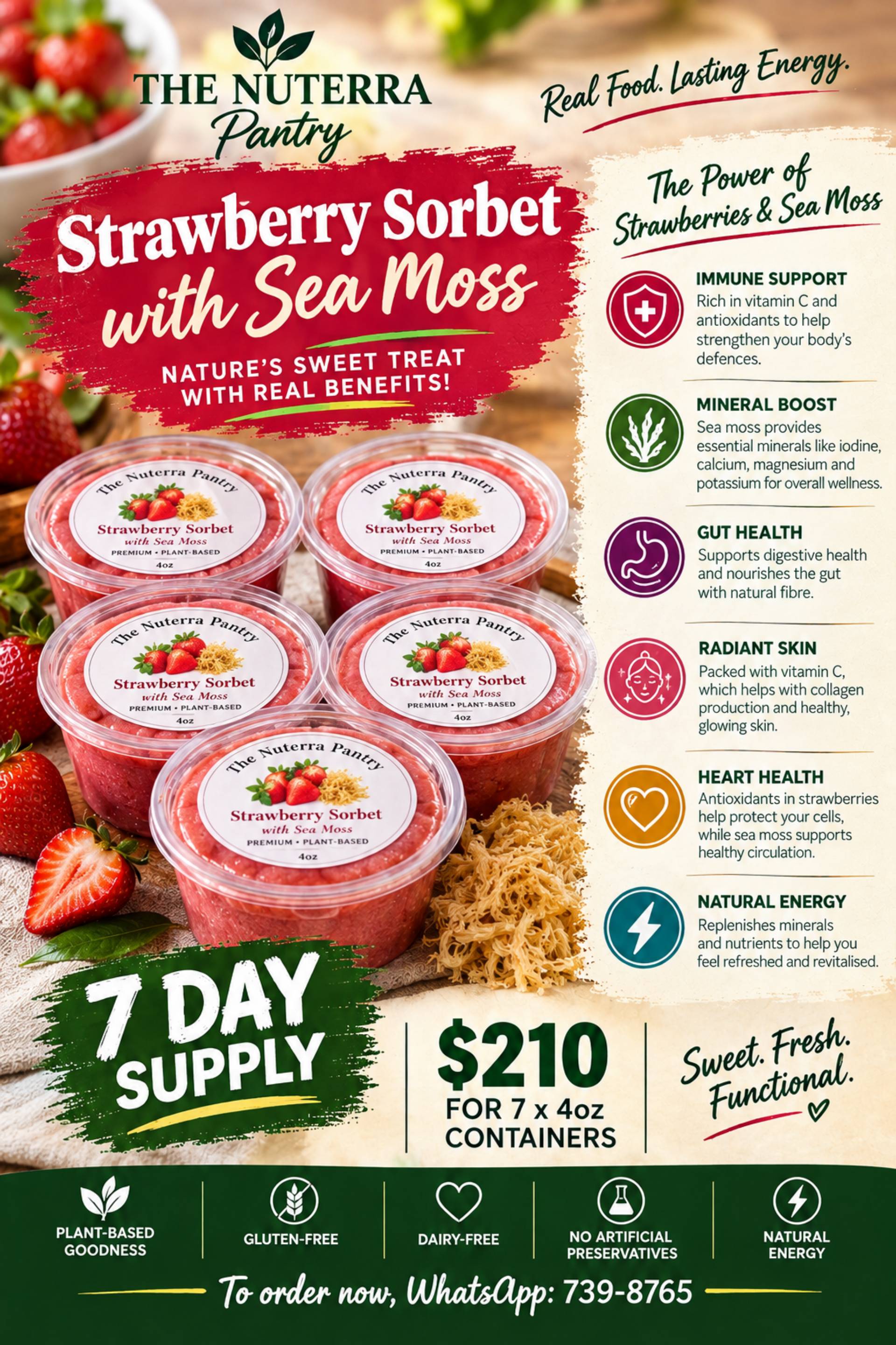 Strawberry Seamoss Sorbet7 Day Supply_0