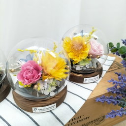 Sunflower Garden Glass Dome
