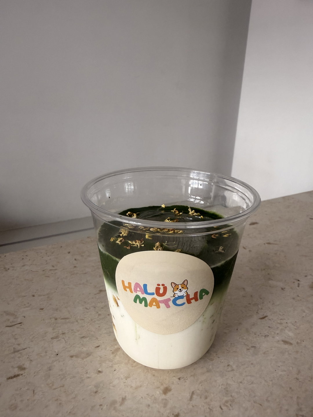 Iced Osmanthus Honey Matcha Latte 