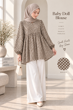 Houndstooth Doll Top