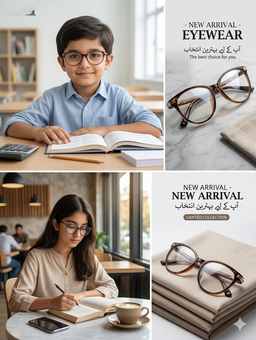 Kids Anti-Glare Glasses – Lightweight Eyeglass Frames for School & Daily Use