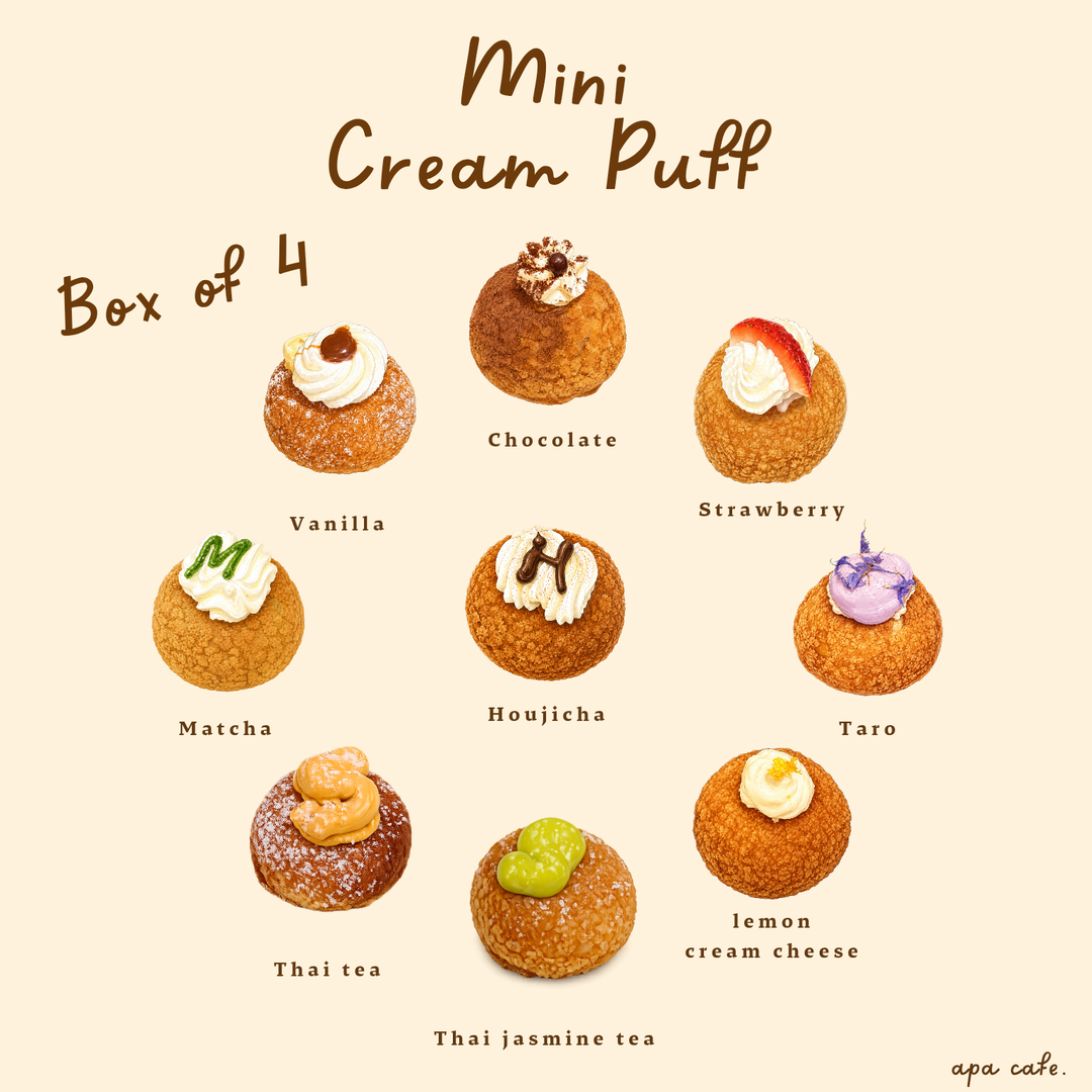 Box of 4 cream puff