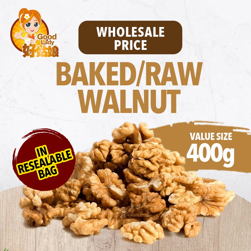 USA Raw/Baked Premium Unsalted Walnuts - 800g(400g x 2pack)