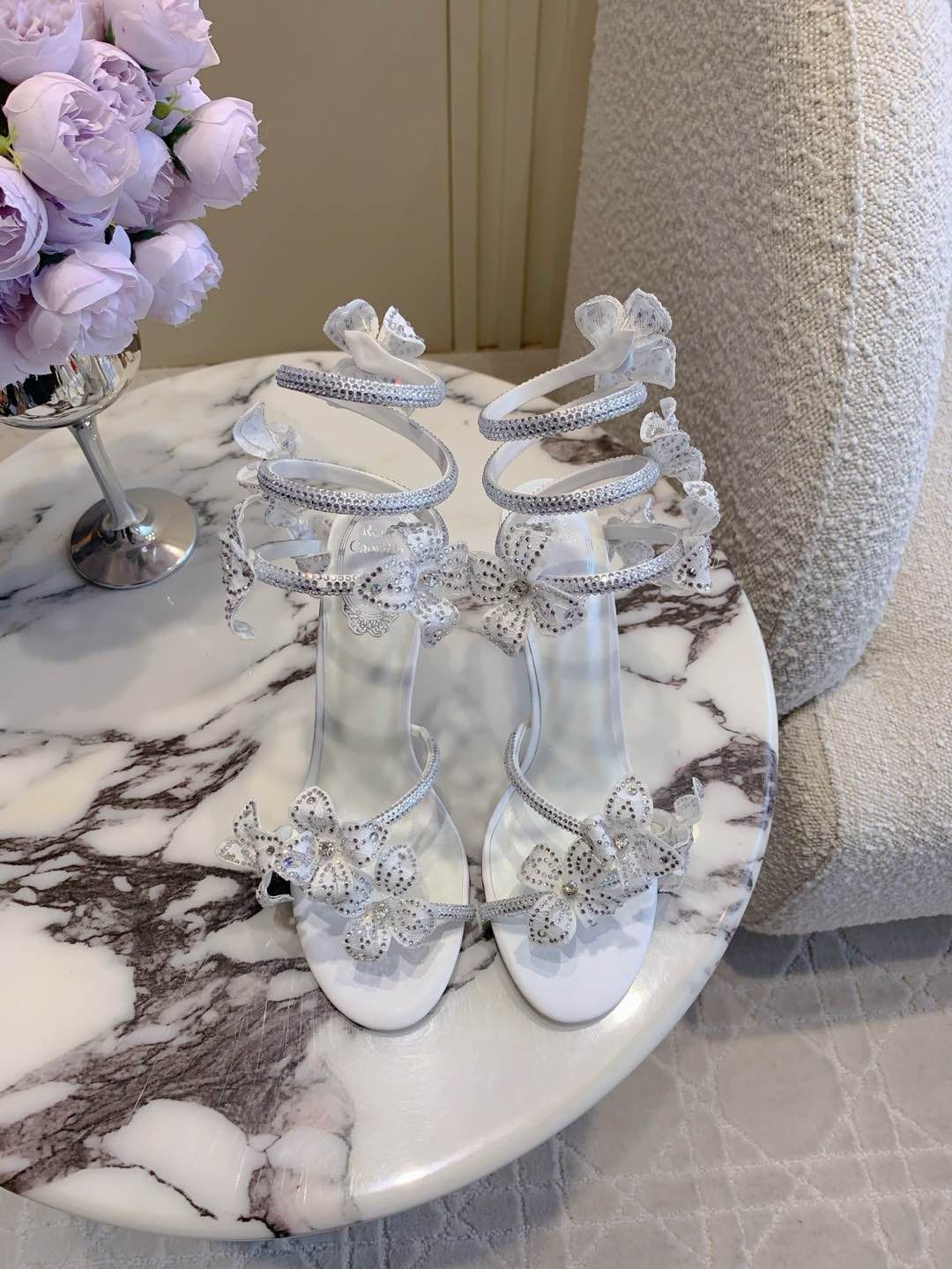 Rene Coavilla new crystal flower Heels_0