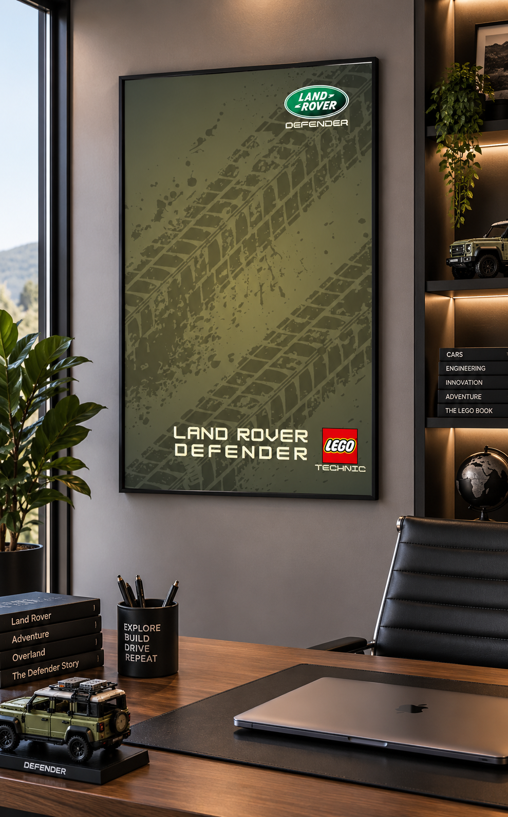 Land Rover Defender Lego Technic Display Frame
