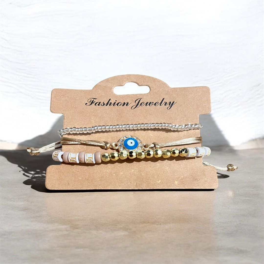 Set 3 pulseras hamsa