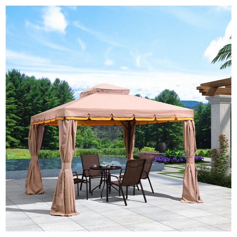 A tan outdoor patio gazebo tent 3*3