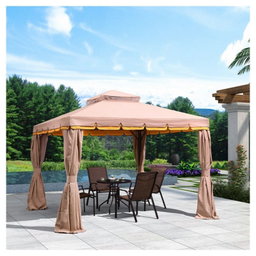 A tan outdoor patio gazebo tent 3*3