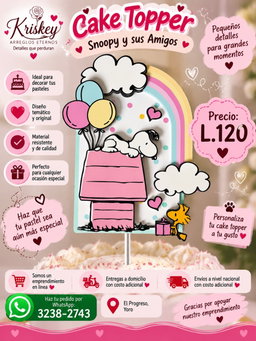 Cake Topper “Snoopy y sus Amigos”
