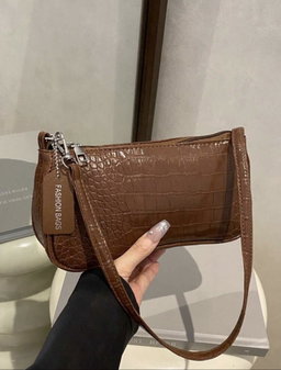 Cartera de hombro versátil/ marrón