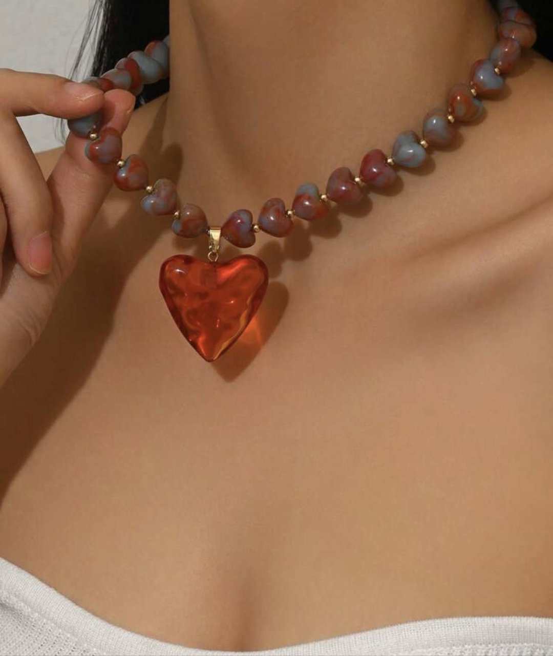 Collar con colgante de corazón
