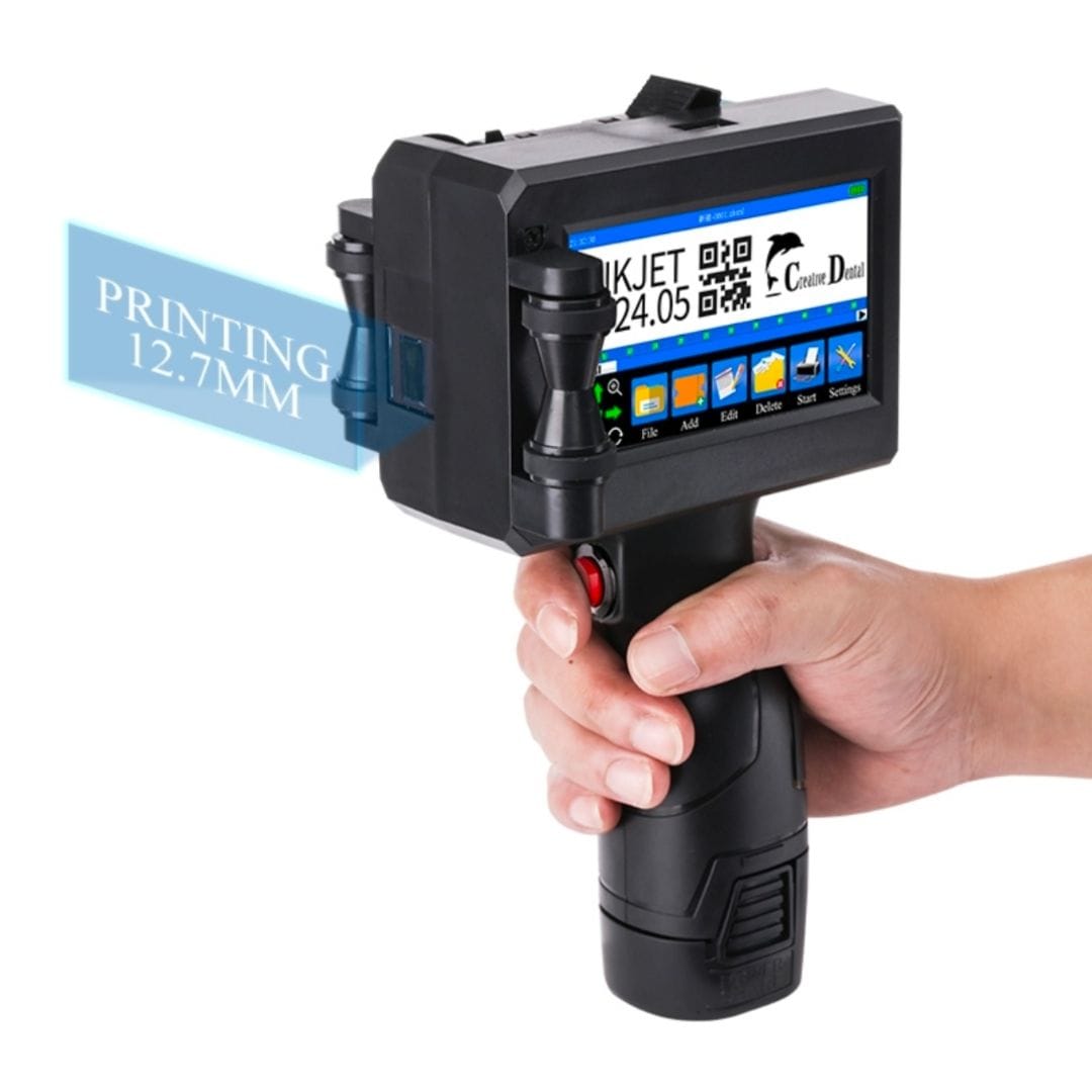 A handheld inkjet printer