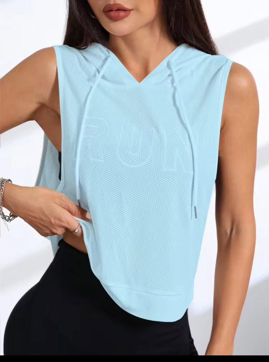 Light blue Armless Hoodies