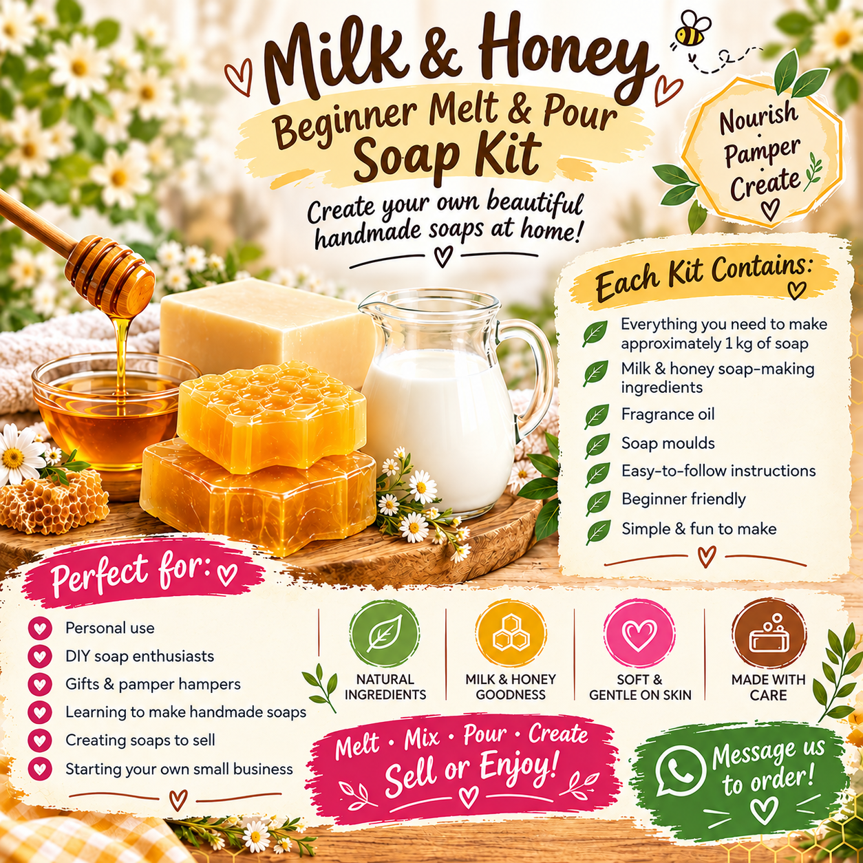 Milk & Honey Melt & Pour Soap Kit_0