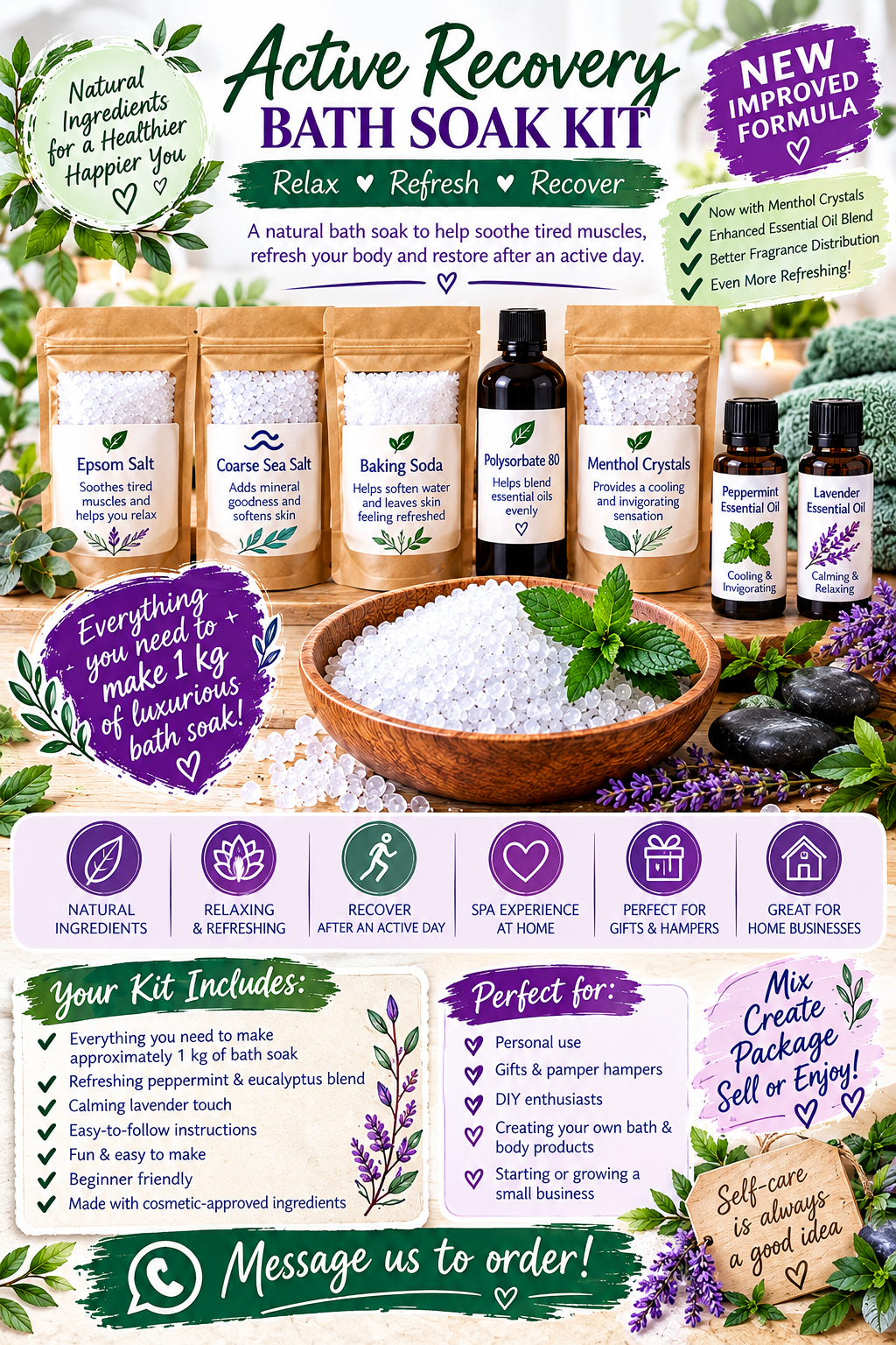 Active Recovery Bath Soak Kit