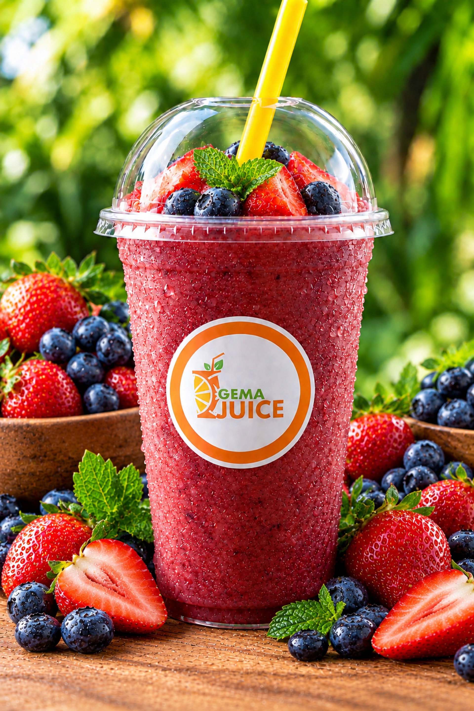 Straw blueberries juice_0