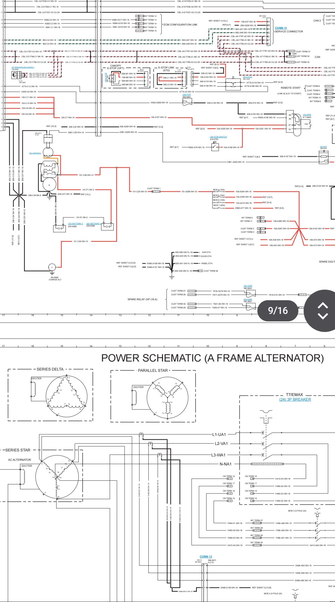 Electrical Schematic C13, C15, and C18 Generator Set _3