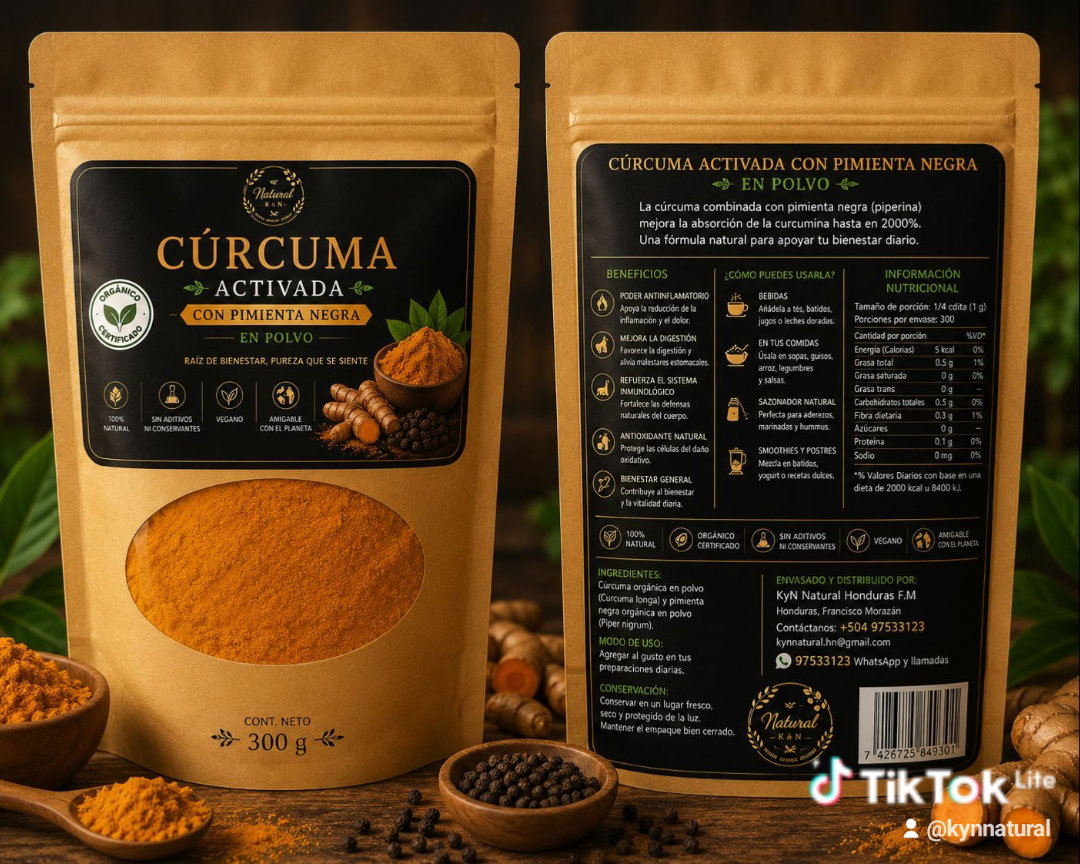 Cúrcuma Activada con Pimienta negra _0