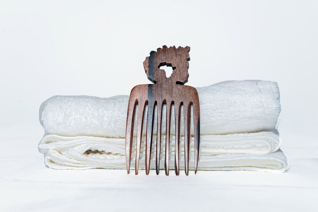 Peigne afro, en bois d'ébène