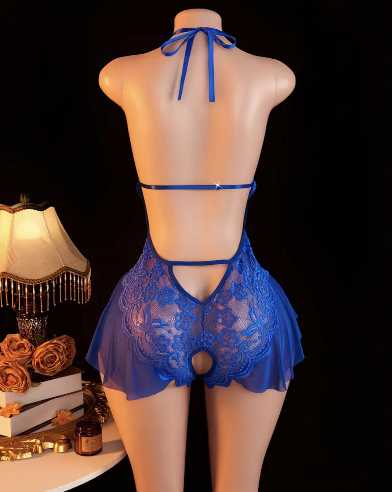 MONO DE ENCAJE FLORAL SEXY  _1