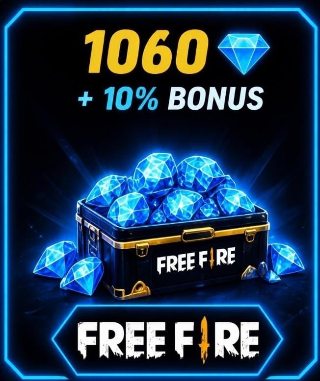 𝟭𝟬𝟲𝟬 𝗗𝗶𝗮𝗺𝗮𝗻𝘁𝗲𝘀💎 𝗙𝗙 +𝟭𝟬% 𝗕𝗼𝗻𝘂𝘀🎁