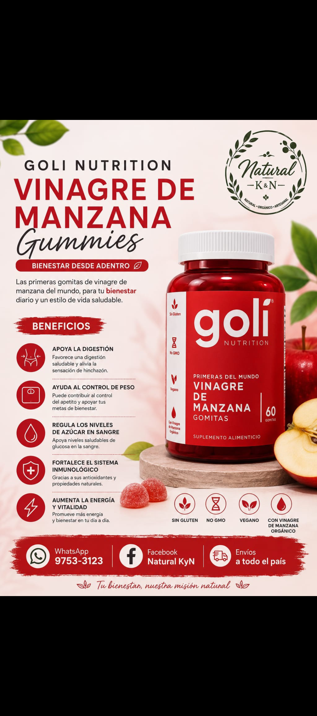Vinagre de manzana en Gomitas