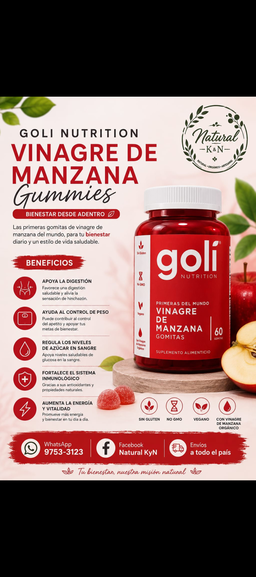Vinagre de manzana en Gomitas 