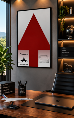 Lego Concorde Display Frame (Red)