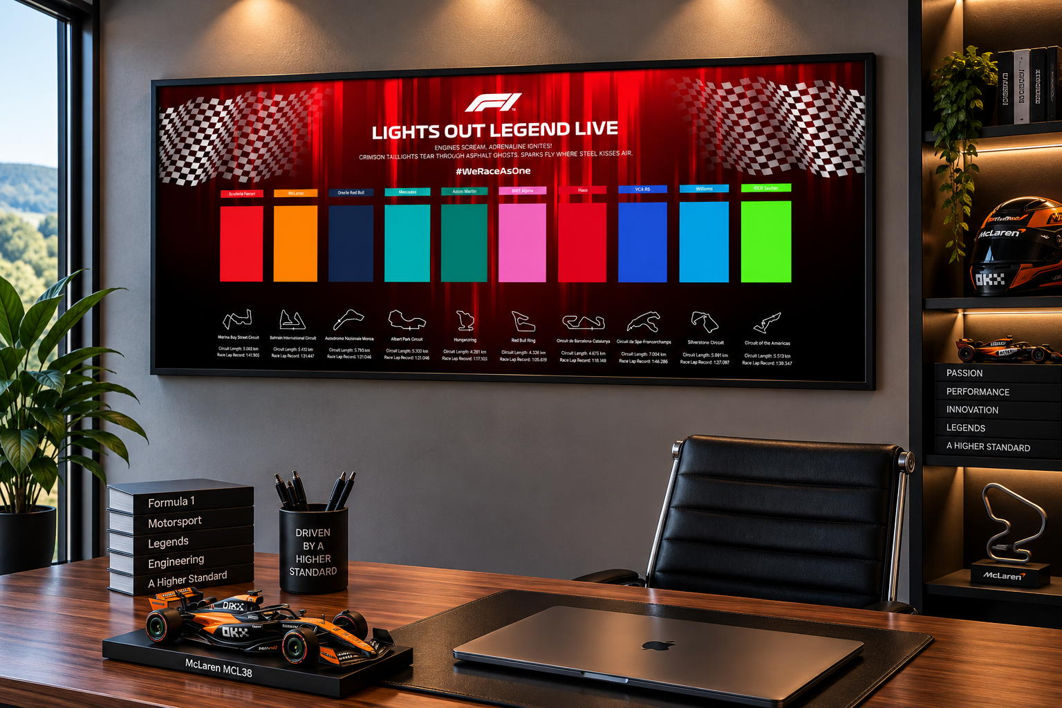 F1 Speed Champions Red & White Horizontal Display Frame_0