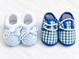 Newborn Baby Booties Set of 2 Pairs – Soft Sole Anti-Slip Infant Shoes 0-6 Months