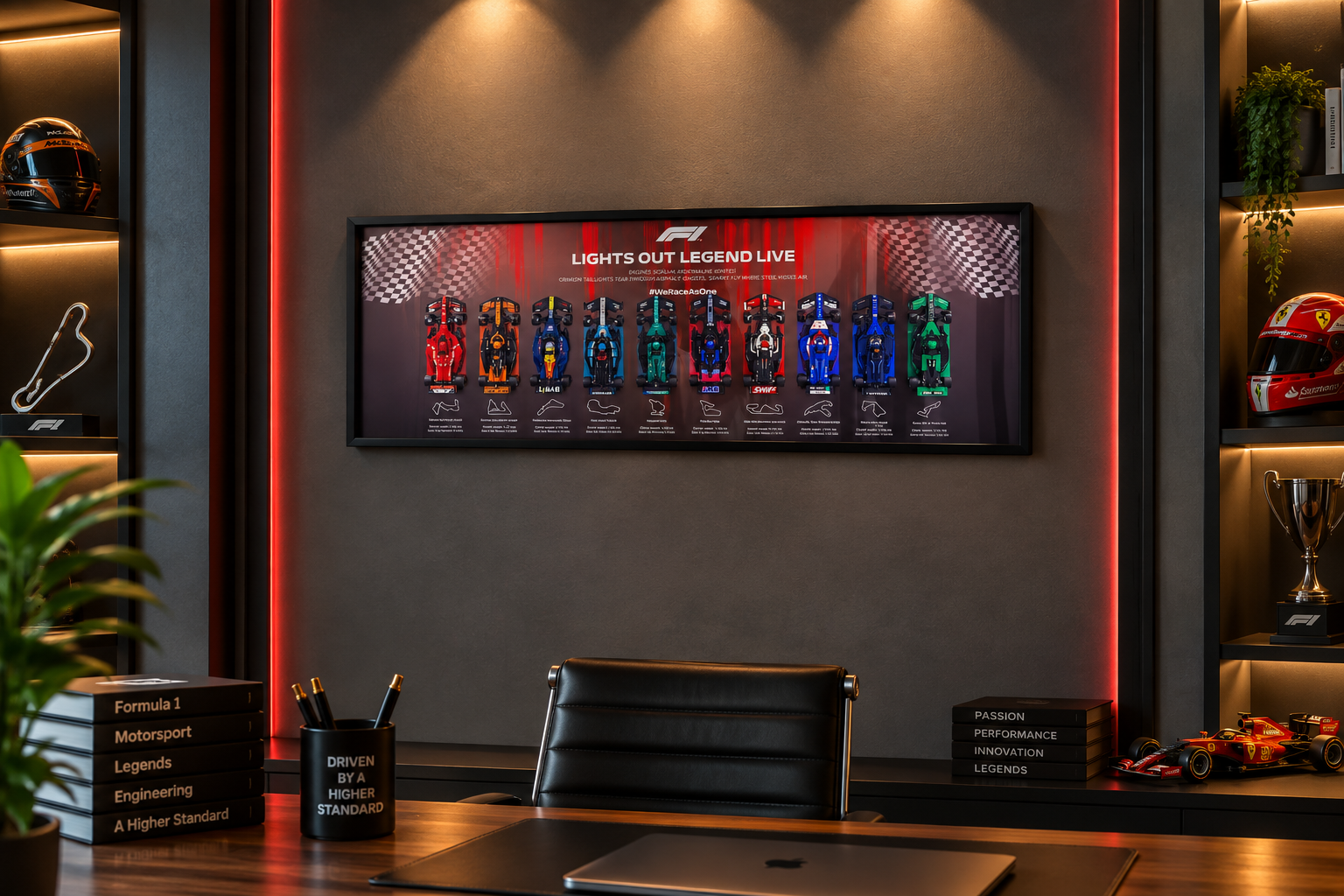 F1 Speed Champions Red & White Horizontal Display Frame_2