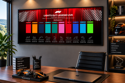 F1 Speed Champions Red & White Horizontal Display Frame