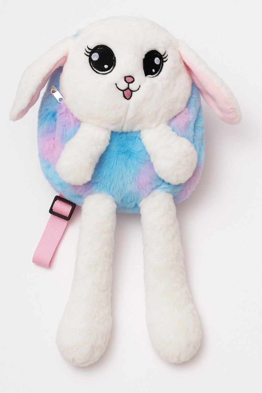 White Pink Bunny Cat Backpack_0