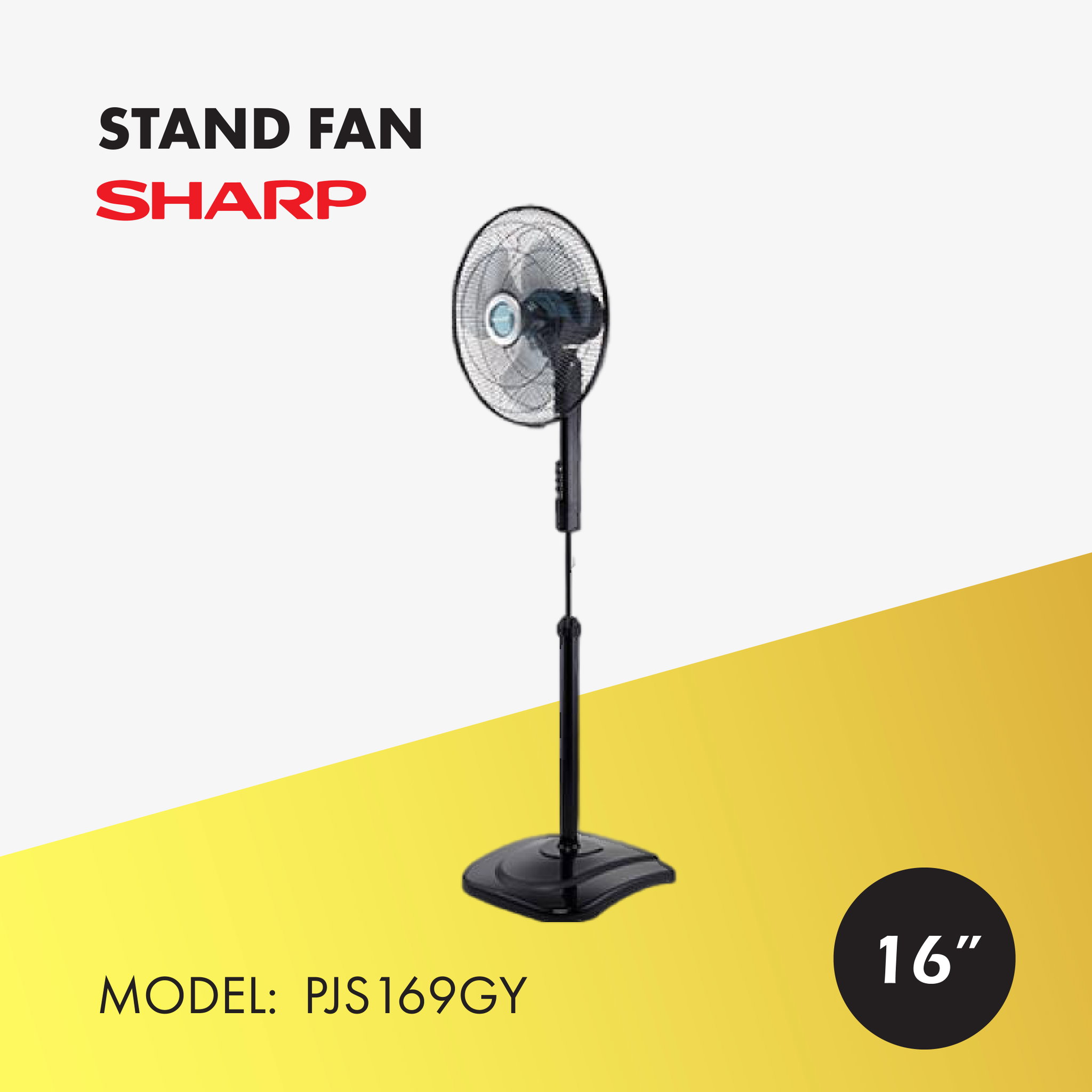 SHARP STAND FAN 16" (PJS169GY)_0