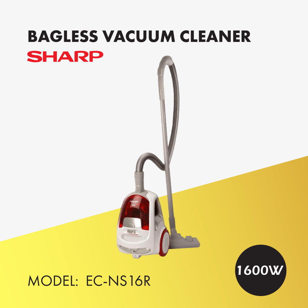 Sharp 1600W Vacuum Cleaner Bagless 4 Stage Hepa Filter EC-NS16R