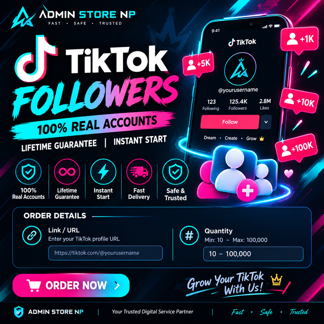 TikTok Followers | 100% Real Accounts | Lifetime Guarantee | Instant Start
