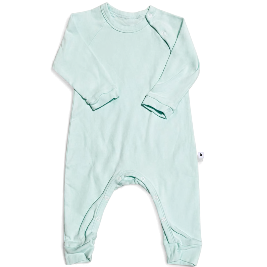Bundlee Baby Long Sleeve Sleepsuit | Mint Green | 6–9 Months_1