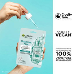 Garnier Masque Tissu Booster d'Hydratation Acide Hyaluronique & Aloe Vera