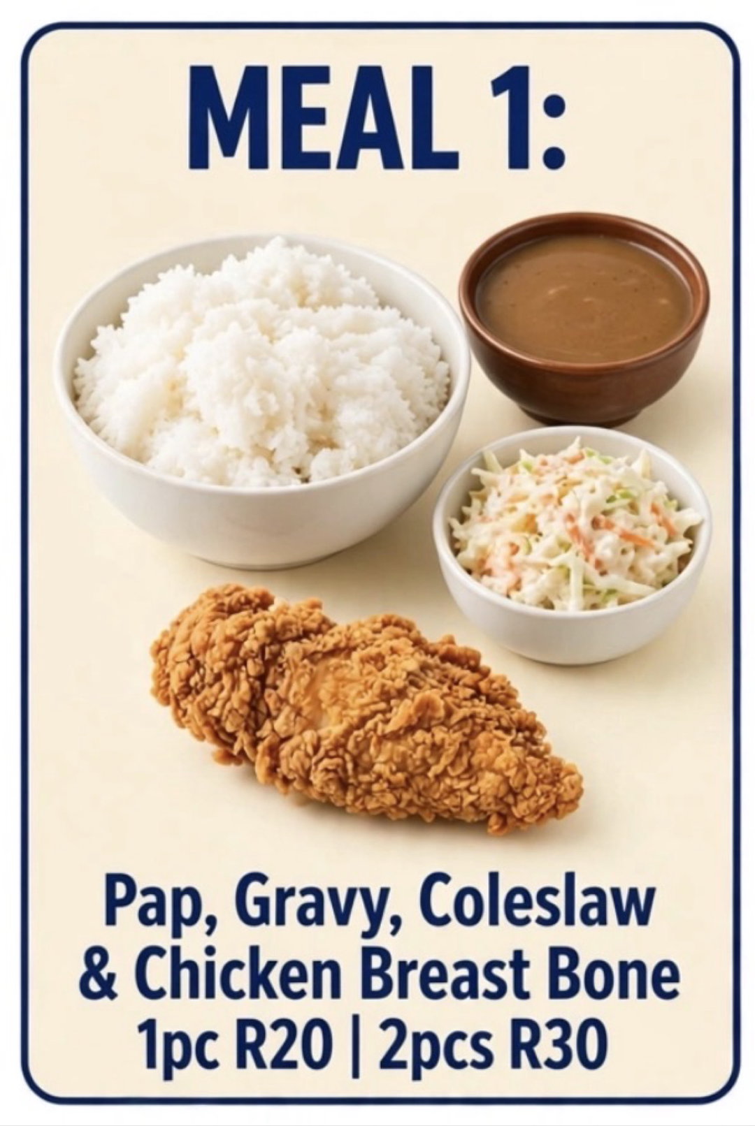 Budget Meal 1  (with Pap)