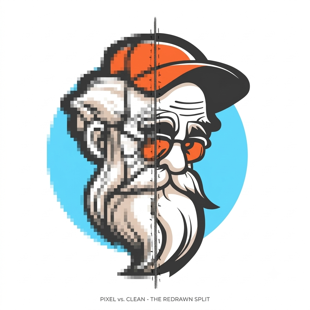 Logo redrawing and Vecterize _0