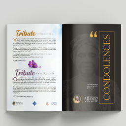 Funeral Program with 3D Effect