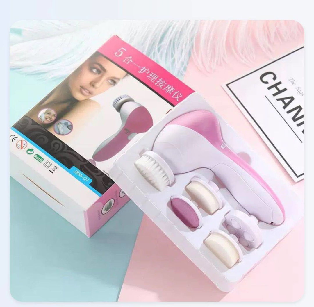 5 in 1 facial cleansing and massaging brush set