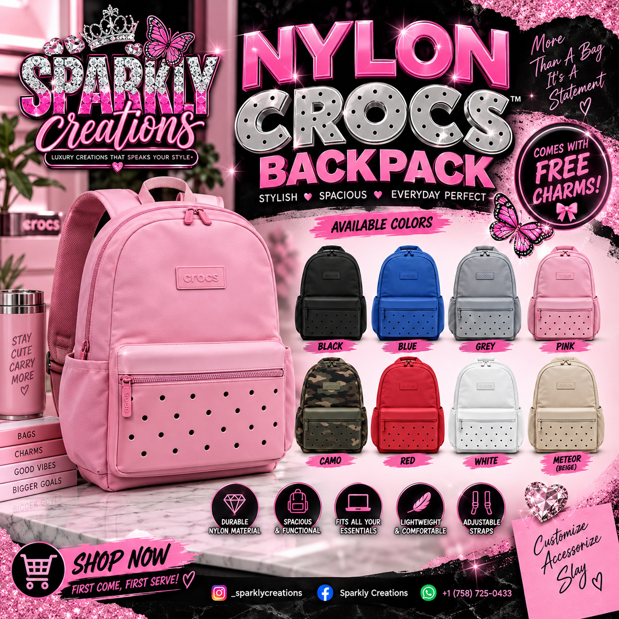 Nylon Crocs Backpack_0
