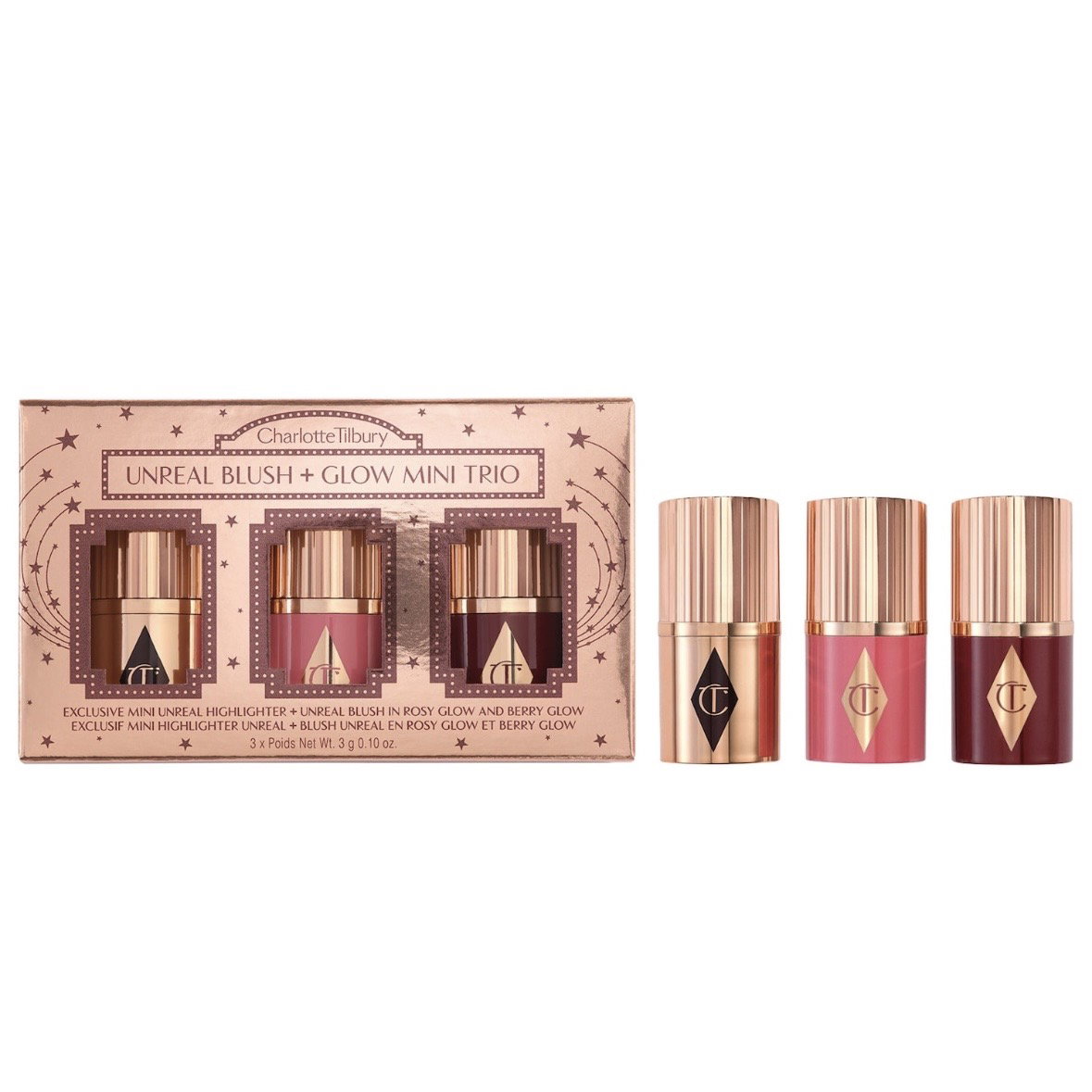 [Pre-order] Charlotte Tilbury Mini Unreal Blush + Glow Trio_0