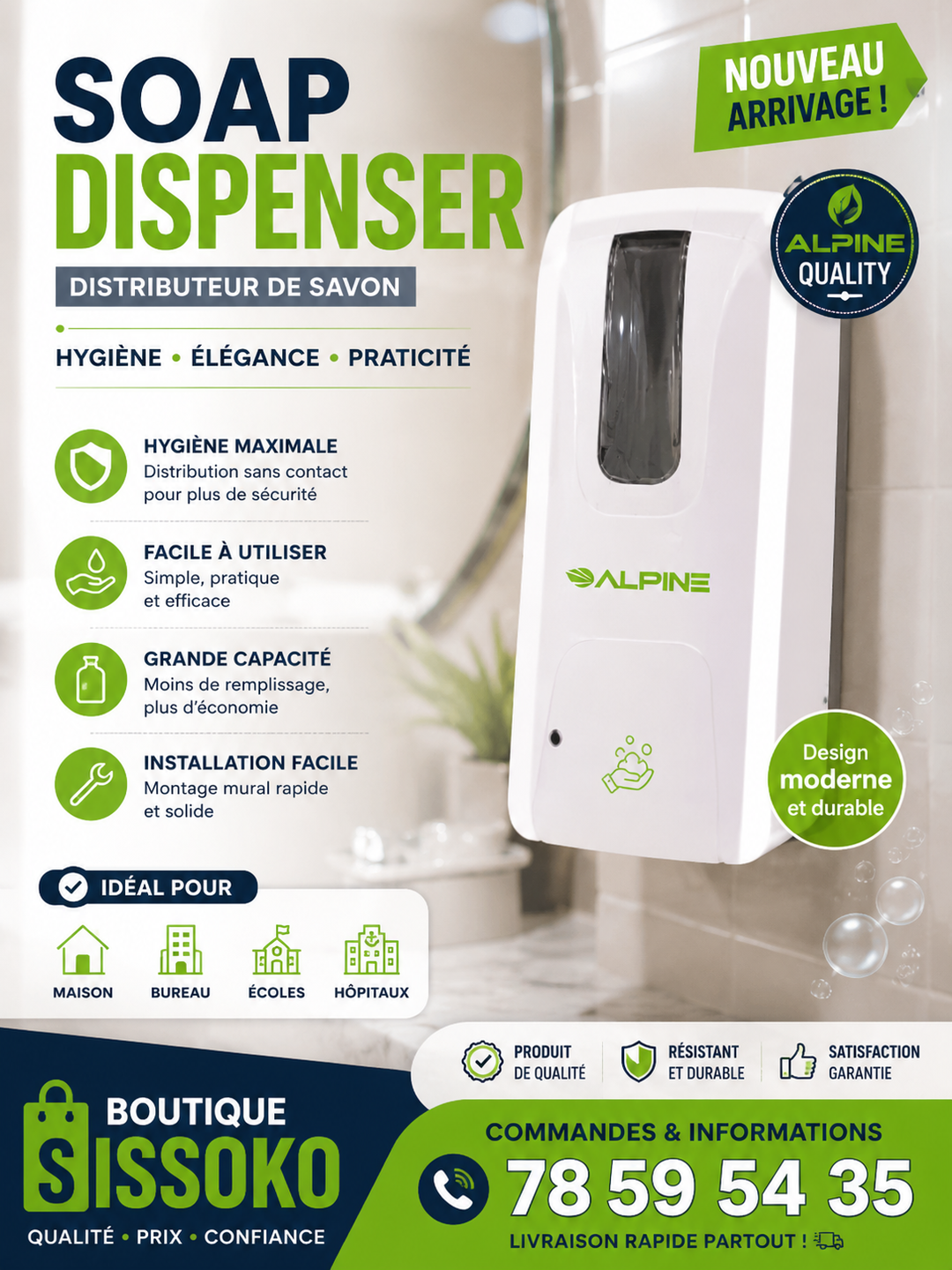 SOAP DISPENSER ou distributeur de savon automatique 
