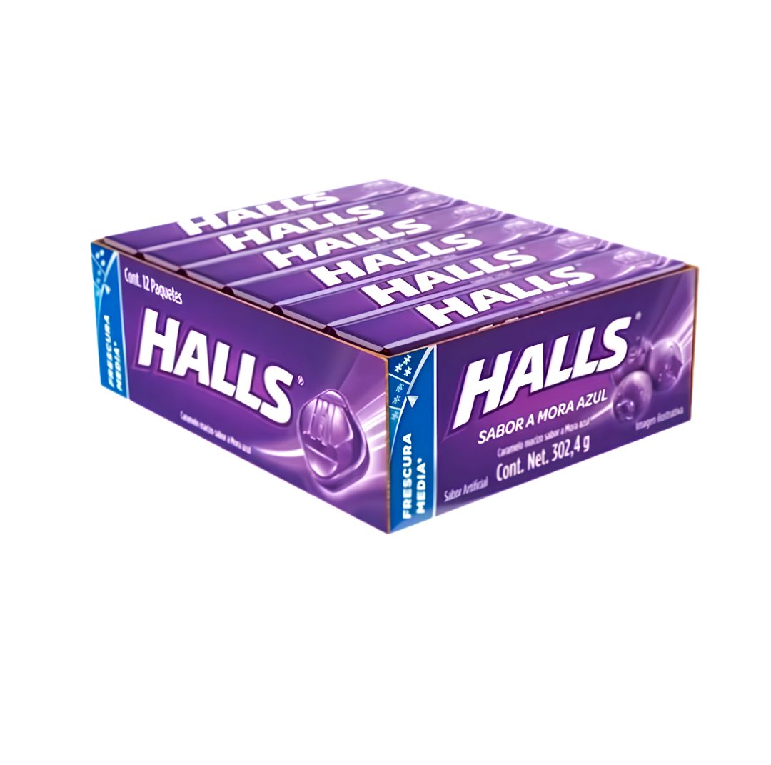 HALLS MORA AZUL DISP C/12PZS
