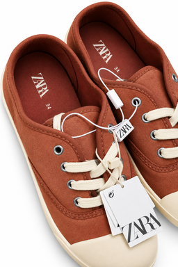 Zara Kids’ Unisex Canvas Trainers | UK 2 